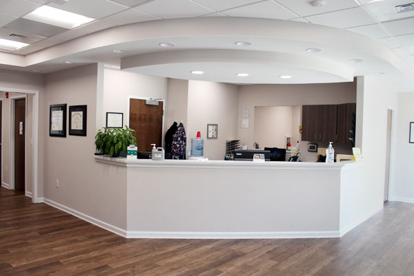 oral surgeon office reception area